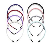 SAFIGLE 8pièces Bandeaux pour Cheveux Femme avec Peigne à Dents Accessoires Coiffure Simples Lot de Motifs Assortis Style Aléatoire