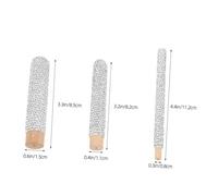 SAFIGLE 9 Pièces Ensemble de brosses de maquillage en diamant poignées de brosses en bois légères décorée en forer blanche
