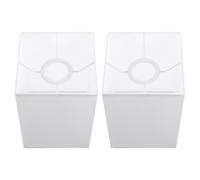 SAFIGLE Abat-jour carré en fer lot de 2 pour lampes de table et bureau compatible E27 avec trou de 4 cm pour éclairage optimal dans salon