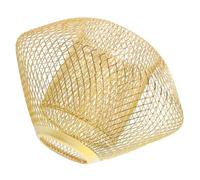 SAFIGLE Abat-jour Métallique Vintage Double Couche Fer Ajouré Cadre Géométrique pour Lampe de Table Protection Cage pour Ampoule Décor Intérieur Maison et Bar Doré