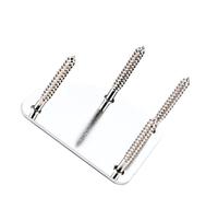 SAFIGLE Accessoires pour Guitare Électrique Plaque de Montage du Manche Renforcée Argentée avec Quatre Trous pour Musiciens