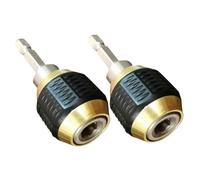SAFIGLE Adaptateur à Changement Rapide Hexagonal 60 Mm En Métal Mandrin De Perçage 1/4 Autoserreur Accessoire Pour Perceuse-visseuse à Percussion Lot De 2 Set De Usage Professionnel Et Bricolage