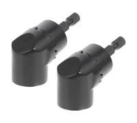 SAFIGLE Adaptateur de Perceuse à Angle Droit 105° 2 Pcs Embout Hexagonal 60 MM Noir Extension pour Tournevis Électrique Outil Compact pour Espaces Étroits Accessoire Professionnel