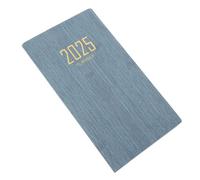 SAFIGLE Agenda Portable Cuir PU Bleu Rayé Carnet de Planification Quotidienne Pratique pour Bureau Voyage et Études