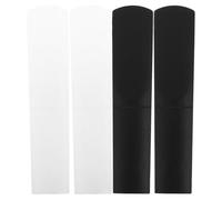 SAFIGLE Anches pour Saxophone Alto en ABS 25 Dureté Lot de 4 Pièces Noir et Transparent Accessoires pour Débutants et Musiciens Kit D’Anches Compatible pour Apprentissage et Orchestre