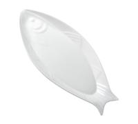 SAFIGLE Assiette Poisson Céramique Blanche Plate Ovale Service Alimentaire pour Apéritifs Desserts Buffet Maison Restaurant