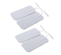 SAFIGLE Auto-Adhésives Lot de 4 Coussinets Solide 5X10Cm pour Appareil de Thérapie Électrique Tapis de Remplacement pour Soulagement Musculaire et