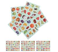 SAFIGLE Autocollants Fruits en Vinyle Repositionnables Lot de 60 sets de Pièces Motifs Cartoon Colorés Autocollants Décoratifs pour Scrapbooking Bouteilles d'Eau et Récompenses