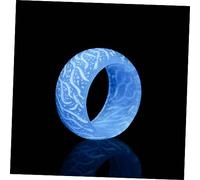 SAFIGLE Bague Veilleuse pour Femme Petite Bague Brillante en Résine Design Fissuré Accessoire pour Fêtes et Vie Quotidienne Couleur Lumineuse