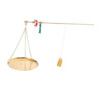 SAFIGLE Balance Chinoise Traditionnelle Portable Cuivre Mini Balance Médicale Précise pour Pharmacie et Cuisine Design Vintage Ancien Compacte et Légère pour Usage Professionnel et Voyage