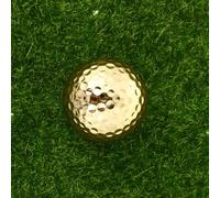 SAFIGLE Balle de Golf D'entraînement à Double Couche Or en Caoutchouc Synthétique 1pc pour Améliorer la Technique Contrôle Lors des Sessions de Practice