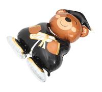 SAFIGLE Ballon Aluminium 3d Ours Debout Brun pour Fête Remise Diplômes, Décoration Photo Originale, Accessoire Célébration Festive, 1 Pièce, Grand Format, Thème Graduation