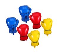 SAFIGLE Ballons de Mitaines de Boxe en Aluminium Ensemble de 6 Pièces pour Décoration de Fond Lors d'Événements Sportifs ou Anniversaires