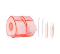 SAFIGLE Bande Adhésive pour Paupières en Dentelle Forme Cœur 2 Pcs avec Pince à Épiler et Fourchette Ruban Adhésif Yeux pour Femmes Maquillage Naturel pour Doubles Paupières