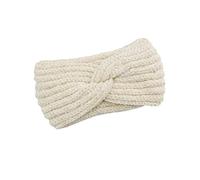 SAFIGLE Bandeau Croisé Tricoté Pour Sport Laine Pour Femme Blanc Serre-tête Exercice