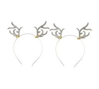 SAFIGLE Bandeau de Noël Forme de Renne avec Clochettes Dorées Accessoire et Confortable pour Fêtes pour Adultes et Lot