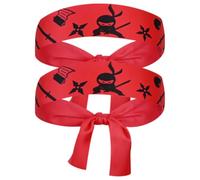 SAFIGLE Bandeau Large Japonerie 2pcs en Polyester Doux, Style Traditionnel Authentique pour Cosplay et Fêtes, Longue Durée de Port, Bandeau de Sport et Cuisinière