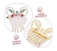 SAFIGLE Barrette Cheveux Fille Rouge avec Glands Tassel Pince Lion Chinois pour Nouvel An et Fête Accessoire Doux et Facile à Porter Style Unique et