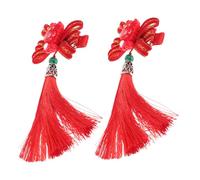 SAFIGLE Barrettes à Cheveux Nouvel An Chinois Pince Avec Pompon Accessoire Cheveux Hanfu Style Chinois Pour Fille