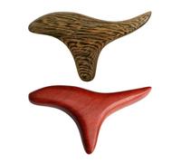 SAFIGLE Bâtons de Massage en Bois Acupression 2 Pcs - Masser Corps, Pieds et Cervicales - Bois Naturel Écologique, Design Triangulaire Ergonomique pour Soin des Points D’acupuncture,