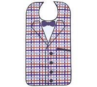 SAFIGLE Bavoir Adulte Imperméable Doublure Double, Grand Format pour Personnes Âgées, Protection Lavable pour Repas et Soins, Bavoir de Protection Étanche pour Vêtements, Aide