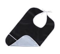SAFIGLE Bavoir Imperméable pour Adultes Hommes Noir en Tissu Réutilisable avec Protection Complète pour Repas à Domicile et Établissements de Soins