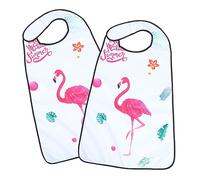 SAFIGLE Bavoirs Pour Adultes Lot De 2, Bavoirs De Dîner Ménager Imperméables, Protecteur De Vêtements Résistant à L'usure, Lavable Et Léger, Conçu Pour Personnes Âgées, Usage Pratique Quotidien