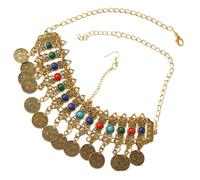SAFIGLE Bijoux de la cour rétro Bande de cheveux faire la fête Mariage déesse célibataire chaîne de front de mariée Bijoux du festival couvre-chef de bal bijoux de bal Alliage de zinc Doré