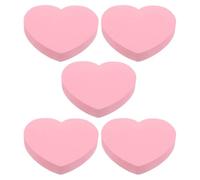 SAFIGLE Bloc-notes Autocollants Forme Cœur Rose, 5 X 100 Feuilles, Adhésif Repositionnable, Memo Scolaire et Bureau, Fournitures Scolaires pour Filles, Note D’approvisionnement