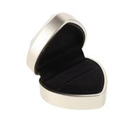 SAFIGLE Boîte à Bijoux Lumineuse LED de Cœur Dorée, Petite Boîte à Bagues et Boucles D’oreilles, Rangement Bijoux pour Femme, Présent Romantique Mariage et Anniversaire, Compartiments