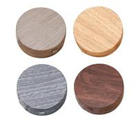 SAFIGLE Boîte à Lentilles Portable Imitation Bois Conteneur De Rangement pour Lentilles Étui Rond avec Miroir Et Bâtonnet Café