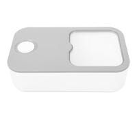 SAFIGLE Boîte à Lessive en Plastique avec Couvercle Coulissant Conteneur de Rangement pour Buanderie Distributeur de Détergent Pratique et Résistant Pot à Lessive Design Gris