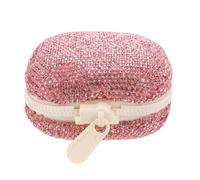 SAFIGLE Boîte à Pilules Portable avec 4 Compartiments, Design Éclatant en Cristaux, Résistante aux Chutes, Rangement des Remèdes la Maison en Voyage