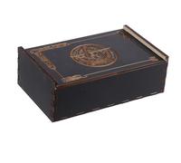 SAFIGLE Boîte Bois Décorative avec Pentagramme pour Cartes et Bijoux Rangement Pratique pour Tarots Coffret Élégant pour Souvenirs et Accessoires Cadeau pour Amateurs de Tarot