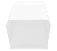 SAFIGLE Boîte de Présentation pour Poupée, Vitrine à Jouets en Acrylique et Plastique Blanc, Transparente, pour Œuvres D’Art et Modèles, Rangement et Exposition la Maison