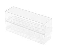 SAFIGLE Boîte de Rangement pour Forets à Ongles 30 Trous Transparent Support Organisateur pour Outils de Manucure Étui Pratique pour Salon de Nail Art Accessoire de Rangement Pratique