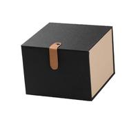 SAFIGLE Boîte de Rangement pour Tasse Bleu avec Fermeture Cuir Coffret Cadeau Élégant pour Thé et Mug Boîte Décorative Pratique