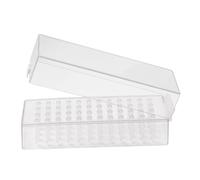 SAFIGLE boîte de rangement tête de meulage clou organisateur de mèches à ongles devoir petit ongle doigt case de stockage de foret de tête de meulage d'ongle Transparent