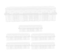 SAFIGLE Boîte de Rangement Transparente en Plastique pour 24 Petits Flacons de 3 Ml Étanche et Légère Organiseur Compact pour Laboratoire Congélateur et Réfrigérateur Lot de 5 Pièces