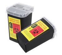 SAFIGLE Boîte de Recyclage des Lames 2 pièces conteneur en Plastique avec Verrouillage pour Barbershop et Gestion sécurisée des Objets tranchants