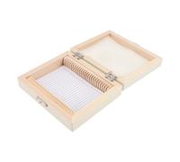SAFIGLE Boîte en bois pour lames de microscope 25 emplacements Rangement portable pour diapositives préparées et collection de spécimens Organisateur pratique pour étudiants et
