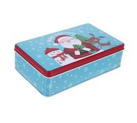 SAFIGLE Boîte Étain Rectangulaire Multifonction pour de Noël de Biscuits et Petite Boîte Portable pour et Décoration