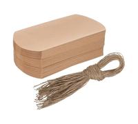 SAFIGLE Boîtes Oreiller en Papier Kraft Couleur Kraft Naturel Lot de 50 Pièces Boîtes à Bonbons Mariage Vintage Emballage Présent pour Friandises et Petites Douceurs Décoratives et