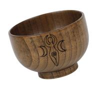SAFIGLE Bols Décoratifs en Bois Rond, Simple, Poli, pour Temples | Bol à Riz et Eau, Usage pour Articles Rituels, Forme Unique, Finition Lisse, sans Bavures, pour Occasions Spéciales