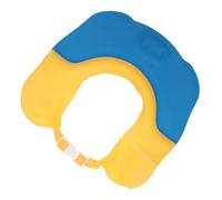 SAFIGLE Bonnet Bébé Ajustable en Silicone Étanche Jaune et Bleu, Casquette de Shampoing Garçon et Filles Protection Auditive, Léger et Confortable pour Bain Sécurisé des Tout-petits