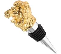 SAFIGLE Bouchon de Bouteille Lionceau Doré en Alliage de Zinc, Bouchon Décoratif pour Bouteilles de Vin, pour Fêtes et Dîners Entre Amis