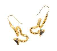 SAFIGLE Boucles D’Oreilles Serpent Unisexes Pendantes en Alliage Doré 1 Paire Style Gothique Bohème avec Cristaux Bijoux Serpent Halloween pour Femmes et Hommes