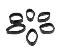 SAFIGLE Boucles De Bracelet De Montre en Cuir Noir 18mm/20mm/22mm Lot De 6 Pièces Accessoires De Montre Résistantes Et Confortables pour Modèles Anneaux Amovibles