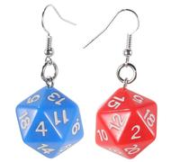 SAFIGLE Boucles d'Oreilles Pendantes Dés à 20 Faces 1 Paire Métal Argenté Légères Bijoux Fantaisie pour Femmes Accessoires Jeu de Rôle Fantaisie Présent Cosplay et Quotidien