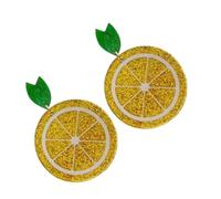 SAFIGLE Boucles Oreilles Citron Créatives Femme Légères Pendantes Asymétriques Élégantes Cadeau Mode